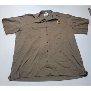 TWINHILL UPS Short Sleeve Uniform Shirt Button Up Adult 2XL-T Workwear Halloween